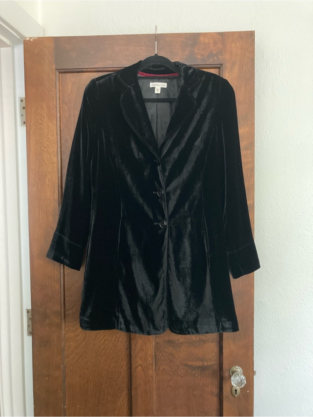 Coldwater Creek Black Velvet Blazer Jacket